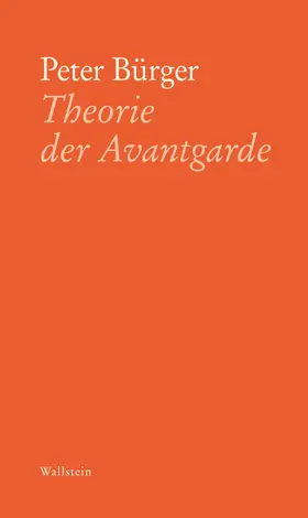 Bürger |  Theorie der Avantgarde | eBook | Sack Fachmedien