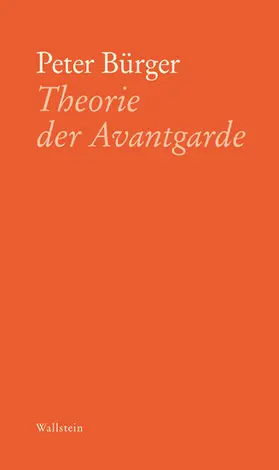 Bürger |  Theorie der Avantgarde | eBook | Sack Fachmedien