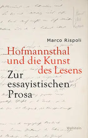 Rispoli |  Hofmannsthal und die Kunst des Lesens | eBook | Sack Fachmedien