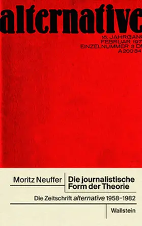 Neuffer |  Die journalistische Form der Theorie | Buch |  Sack Fachmedien