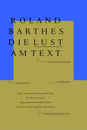 Barthes / Detjen |  Die Lust am Text | Buch |  Sack Fachmedien