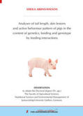 Aikins-Wilson |  Analyses of tail length, skin lesions and active behaviour pattern of pigs in the context of genetics, feeding and genotype by feeding interactions | Buch |  Sack Fachmedien