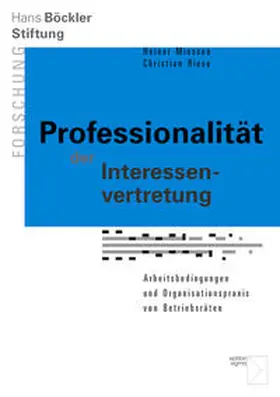 Minssen / Riese |  Professionalität der Interessenvertretung | Buch |  Sack Fachmedien