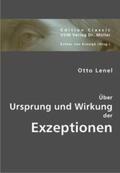 Lenel / Krosigk |  Über Ursprung und Wirkung der Exzeptionen | Buch |  Sack Fachmedien