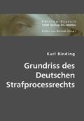 Binding / Krosigk |  Grundriss des Deutschen Strafprocessrechts | Buch |  Sack Fachmedien