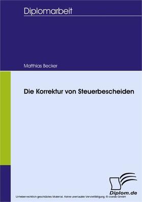 Becker | Die Korrektur von Steuerbescheiden | E-Book | sack.de