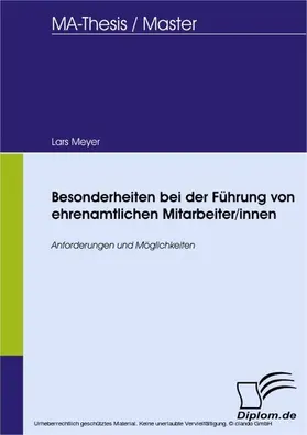 Meyer |  Besonderheiten bei der Führung von ehrenamtlichen Mitarbeiter/innen | eBook | Sack Fachmedien