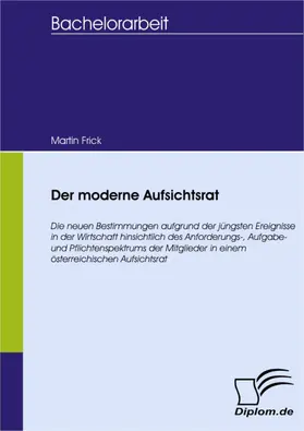 Frick |  Der moderne Aufsichtsrat | eBook | Sack Fachmedien