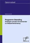 Schmitt |  Programm Branding - Strategien privater Fernsehsender zur Rezipientenbindung | eBook | Sack Fachmedien