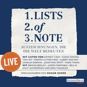 Usher |  Lists of note – live | Sonstiges |  Sack Fachmedien