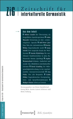 Heimböckel / Mein / Schiewer |  Zeitschrift für interkulturelle Germanistik | Buch |  Sack Fachmedien