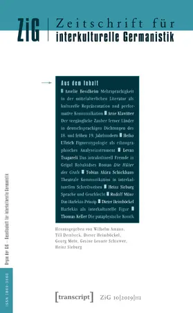 Amann / Dembeck / Heimböckel |  Zeitschrift für interkulturelle Germanistik | Buch |  Sack Fachmedien