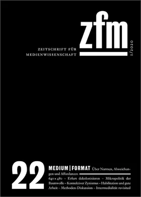 Gesellschaft für Medienwissenschaft e.V. |  Zeitschrift für Medienwissenschaft 22 | Buch |  Sack Fachmedien