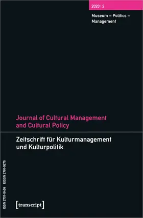 DeVereaux / Höhne / Tröndle |  Journal of Cultural Management and Cultural Policy/Zeitschrift für Kulturmanagement und Kulturpolitik | Buch |  Sack Fachmedien