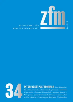 Gesellschaft für Medienwissenschaft |  Zeitschrift für Medienwissenschaft 34 | Buch |  Sack Fachmedien