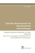 Schäfer |  Optische Bauelemente für mikrofluidische Anwendungen | Buch |  Sack Fachmedien