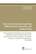 Unger / Homeier / Leuschner |  How soil chemical properties effect floristic diversity and productivity | Buch |  Sack Fachmedien