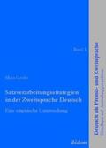 Gruhn |  Satzverarbeitungsstrategien in der Zweitsprache Deutsch | Buch |  Sack Fachmedien