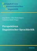 Diedrichsen / Spieß / Bücker |  Ängsal, M: Perspektiven linguistischer Sprachkritik. | Buch |  Sack Fachmedien