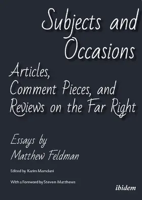 Feldman / Mamdani |  Subjects and Occasions | Buch |  Sack Fachmedien