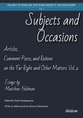 Feldman / Yanduganova |  Subjects and Occasions | Buch |  Sack Fachmedien