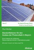 Mußler |  Standortfaktoren für den Ausbau der Photovoltaik in Bayern | eBook | Sack Fachmedien