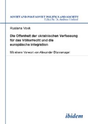 Vovk |  Die Offenheit der ukrainischen Verfassung für das Völkerrecht und die europäische Integration | eBook | Sack Fachmedien
