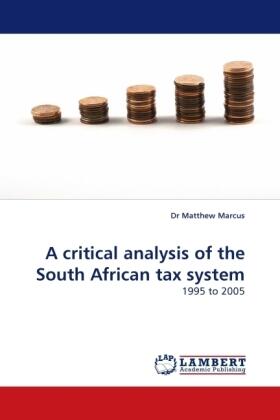 Marcus |  A critical analysis of the South African tax system | Buch |  Sack Fachmedien