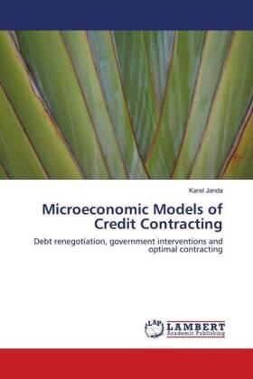 Janda | Microeconomic Models of Credit Contracting | Buch | 978-3-8383-1073-2 | sack.de