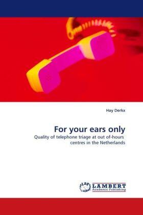 Derkx |  For your ears only | Buch |  Sack Fachmedien