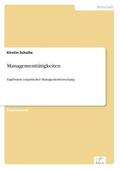 Schulte |  Managementtätigkeiten | Buch |  Sack Fachmedien