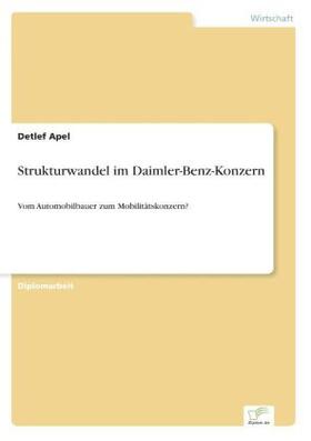 Apel |  Strukturwandel im Daimler-Benz-Konzern | Buch |  Sack Fachmedien