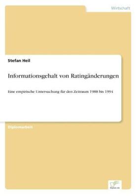 Heil |  Informationsgehalt von Ratingänderungen | Buch |  Sack Fachmedien