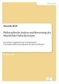 Brink |  Philosophische Analyse und Bewertung des Shareholder-Value-Konzepts | Buch |  Sack Fachmedien