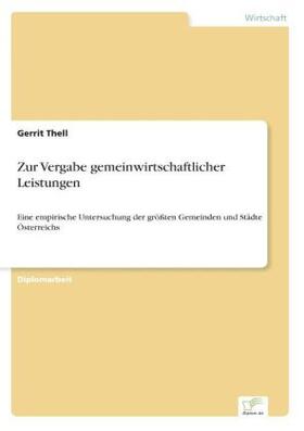 Thell |  Zur Vergabe gemeinwirtschaftlicher Leistungen | Buch |  Sack Fachmedien