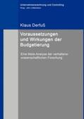 Derfuß / Littkemann |  Voraussetzungen und Wirkungen der Budgetierung | Buch |  Sack Fachmedien