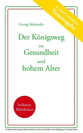 Meinecke |  Der Königsweg zu Gesundheit und hohem Alter | eBook | Sack Fachmedien