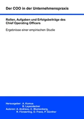 Günther / Komus / Blumenberg |  Der COO in der Unternehmenspraxis | Buch |  Sack Fachmedien