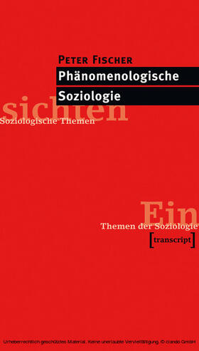Fischer | Phänomenologische Soziologie | E-Book | sack.de