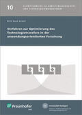 Artelt / Fraunhofer IAO, Stuttgart |  Verfahren zur Optimierung des Technologietransfers in der anwendungsorientierten Forschung | Buch |  Sack Fachmedien