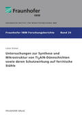 Gröner / Fraunhofer IWM, Freiburg |  Untersuchungen zur Synthese und Mikrostruktur von Ti2AlN-Dünnschichten sowie deren Schutzwirkung auf ferritische Stähle. | Buch |  Sack Fachmedien
