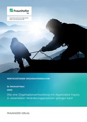Pabst / Fraunhofer IOF, Jena |  Wertschätzende Organisationskultur | Buch |  Sack Fachmedien
