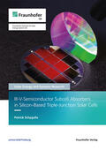 Schygulla / Fraunhofer ISE |  III-V-Semiconductor Subcell Absorbers in Silicon-Based Triple-Junction Solar Cells | Buch |  Sack Fachmedien