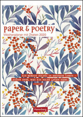 Harenberg |  Paper & Poetry - Kalender 2020 | Sonstiges |  Sack Fachmedien