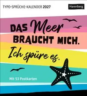 Harenberg |  Typo-Sprüche-Kalender Postkartenkalender 2027 - Wochenkalender mit 53 Postkarten | Sonstiges |  Sack Fachmedien