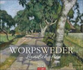 Worpsweder Landschaften Kalender 2024. Kunstvoller Wand-Kalender mit Gemälden von Landschaften der berühmten Worpsweder Maler. Großer Kunst-Kalender 2024. 55x46 cm | Sonstiges |  Sack Fachmedien
