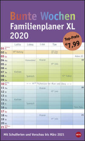 Heye |  Bunte Wochen FamilienPlaner XL - Kalender 2020 | Sonstiges |  Sack Fachmedien