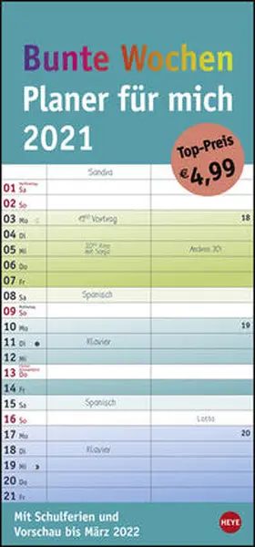 Bunte Wochen Planer für mich - Kalender 2021 | Sonstiges | 978-3-8401-7813-9 | www.sack.de