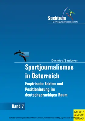 Dimitriou / Sattlecker |  Sportjournalismus in Österreich | eBook | Sack Fachmedien