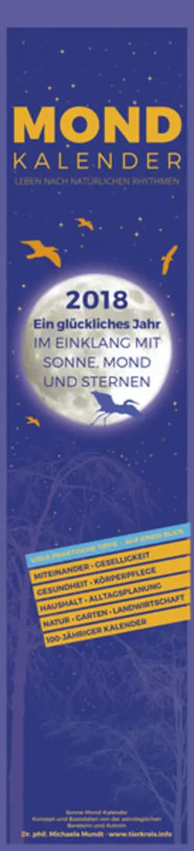 Mundt |  Mond Streifenplaner 2018 - Streifenkalender (11 x 50) - Wandplaner - mit 100-jährigem Kalender | Sonstiges |  Sack Fachmedien